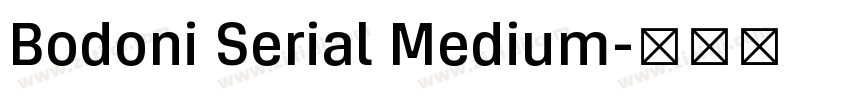 Bodoni Serial Medium字体转换